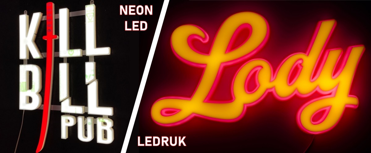 Neon neonowi nierówny - porównanie 2 technologii napisów świetlnych tego typu